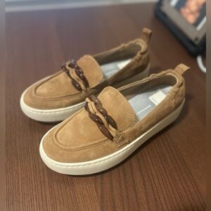 Dolce Vita Ammy Chain Leather Platform Loafers (8.5)